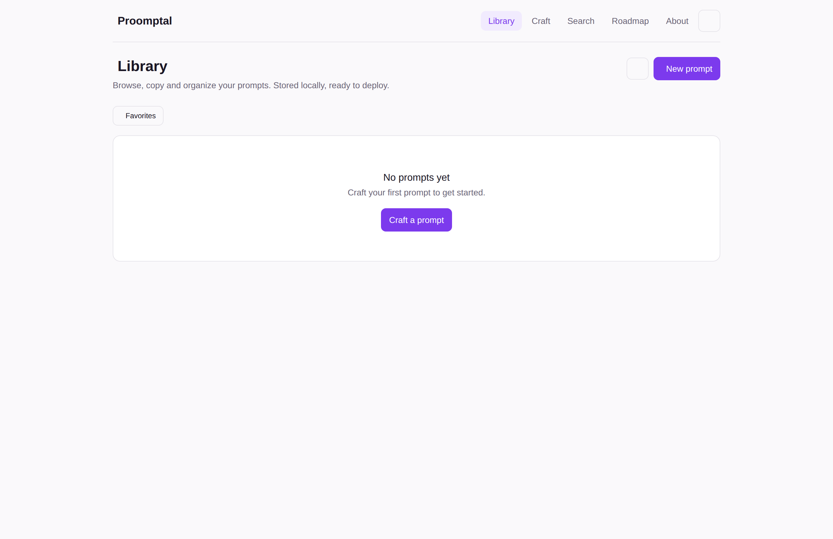 Proomptal: a local-first prompt operating system web UI